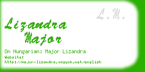 lizandra major business card